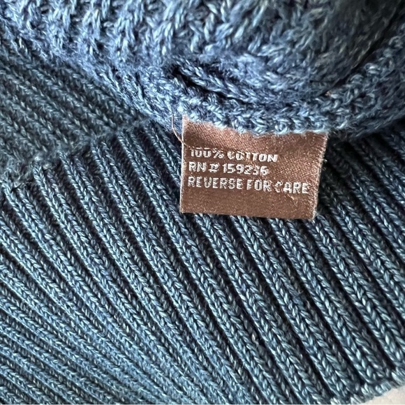 J McLaughlin Dusty Blue Long‎ Sleeve Knit Sweater Size Medium - Picture 6 of 7